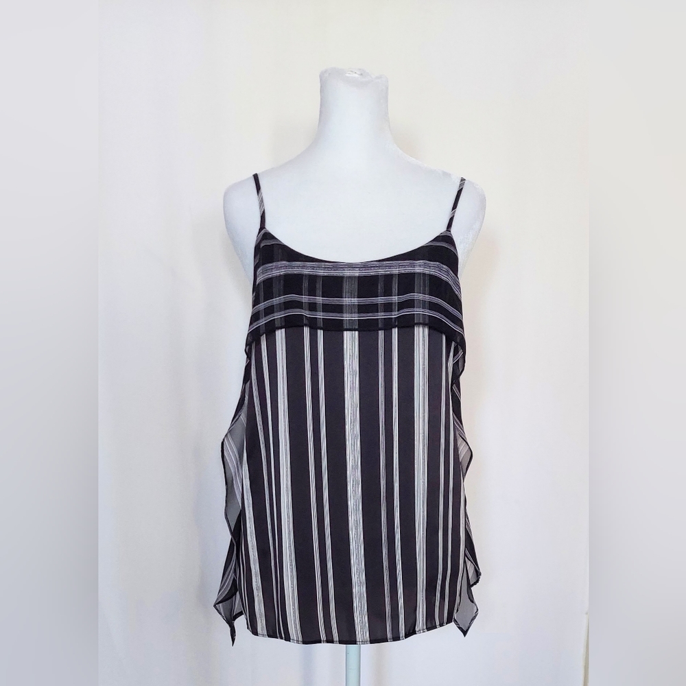 BCBGeneration Spaghetti Strap Cami Top Black White Size XS
